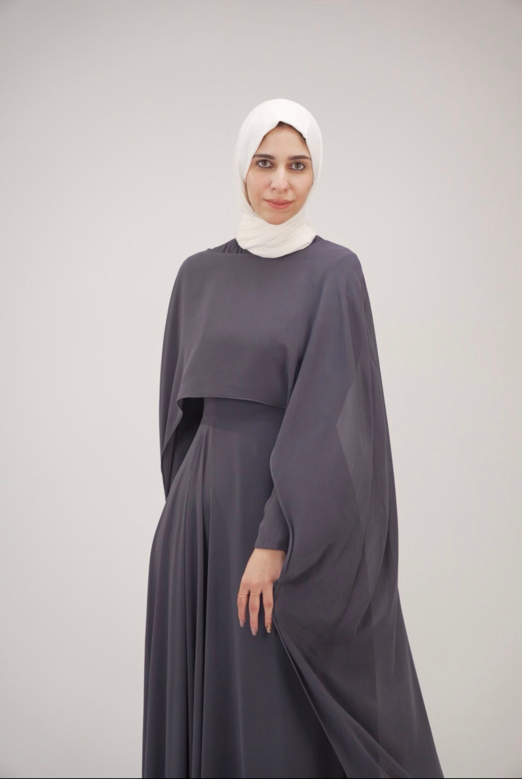 The Charcoal Ethereal Chiffon Dress