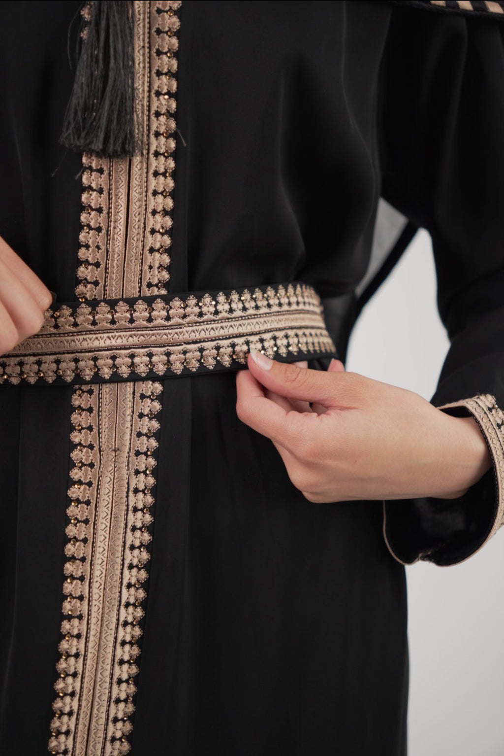 The Eclipse Hooded Abaya 2 Premium Korean Silk