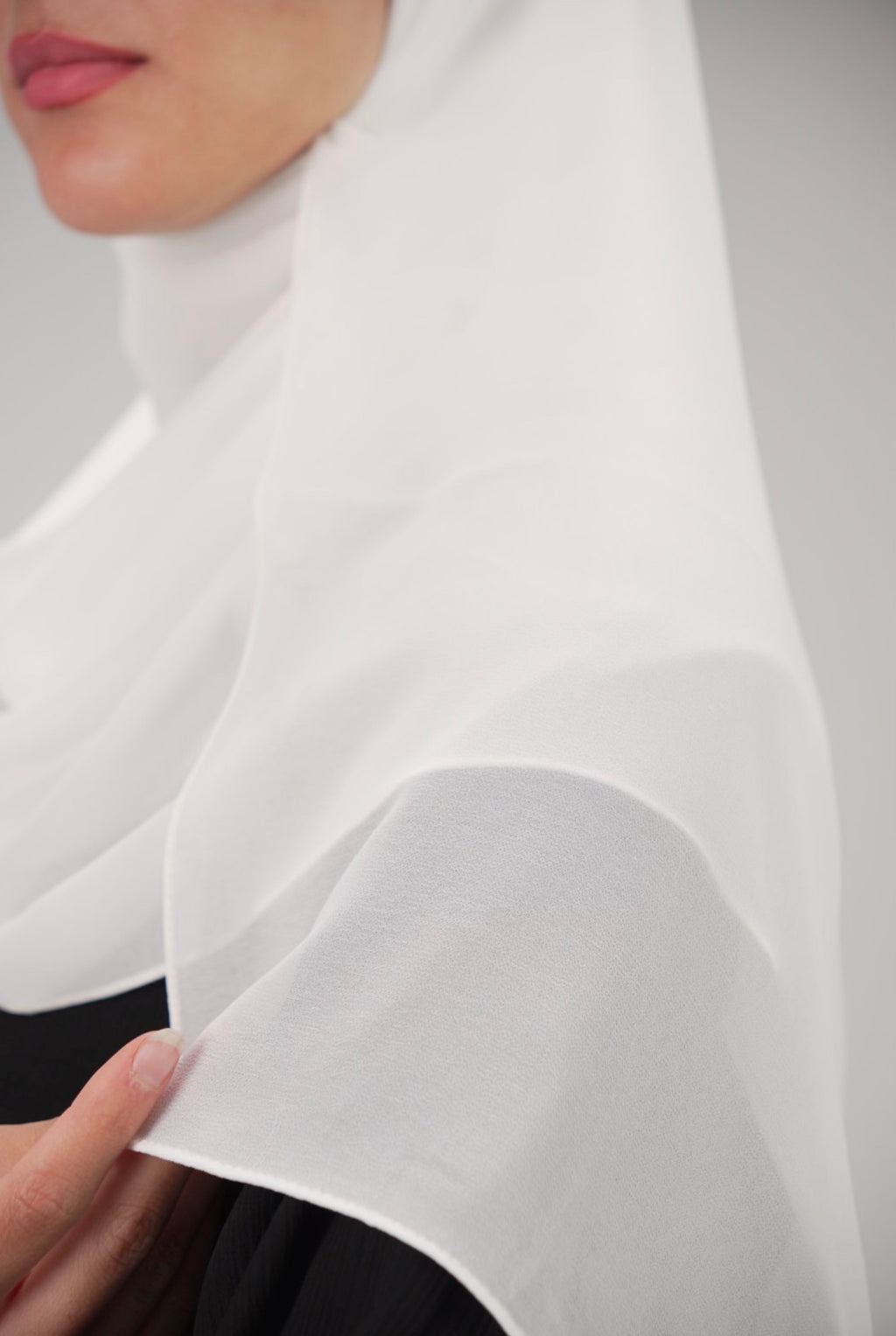 Premium Chiffon Scarf – Soft White