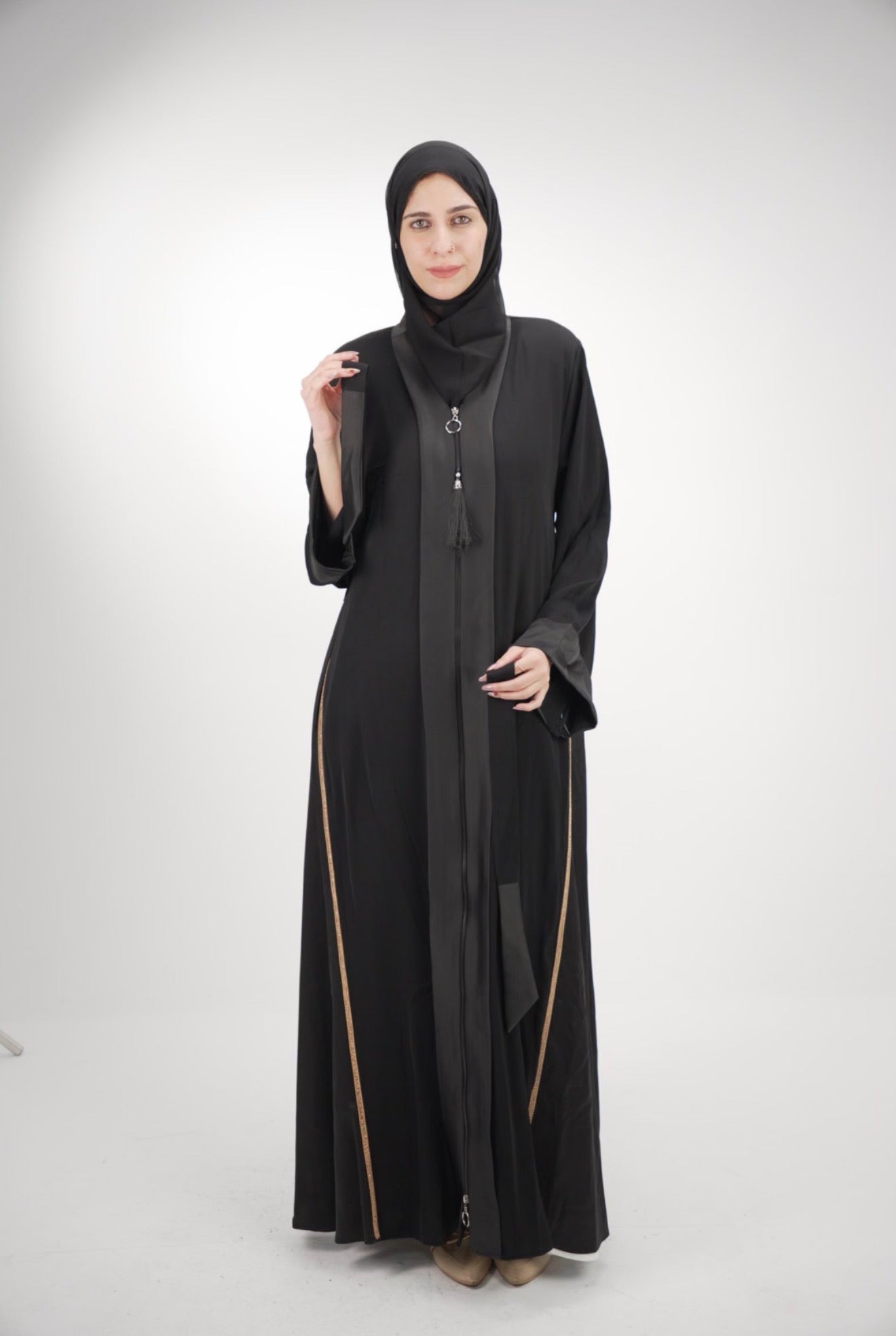 The Element Tassel Zip Abaya