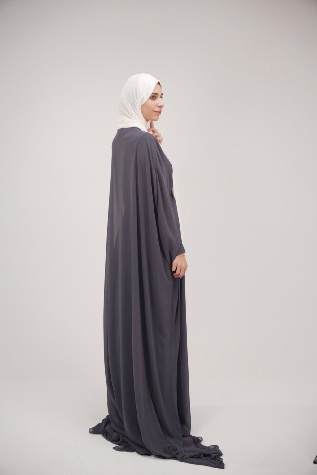 The Charcoal Ethereal Chiffon Dress