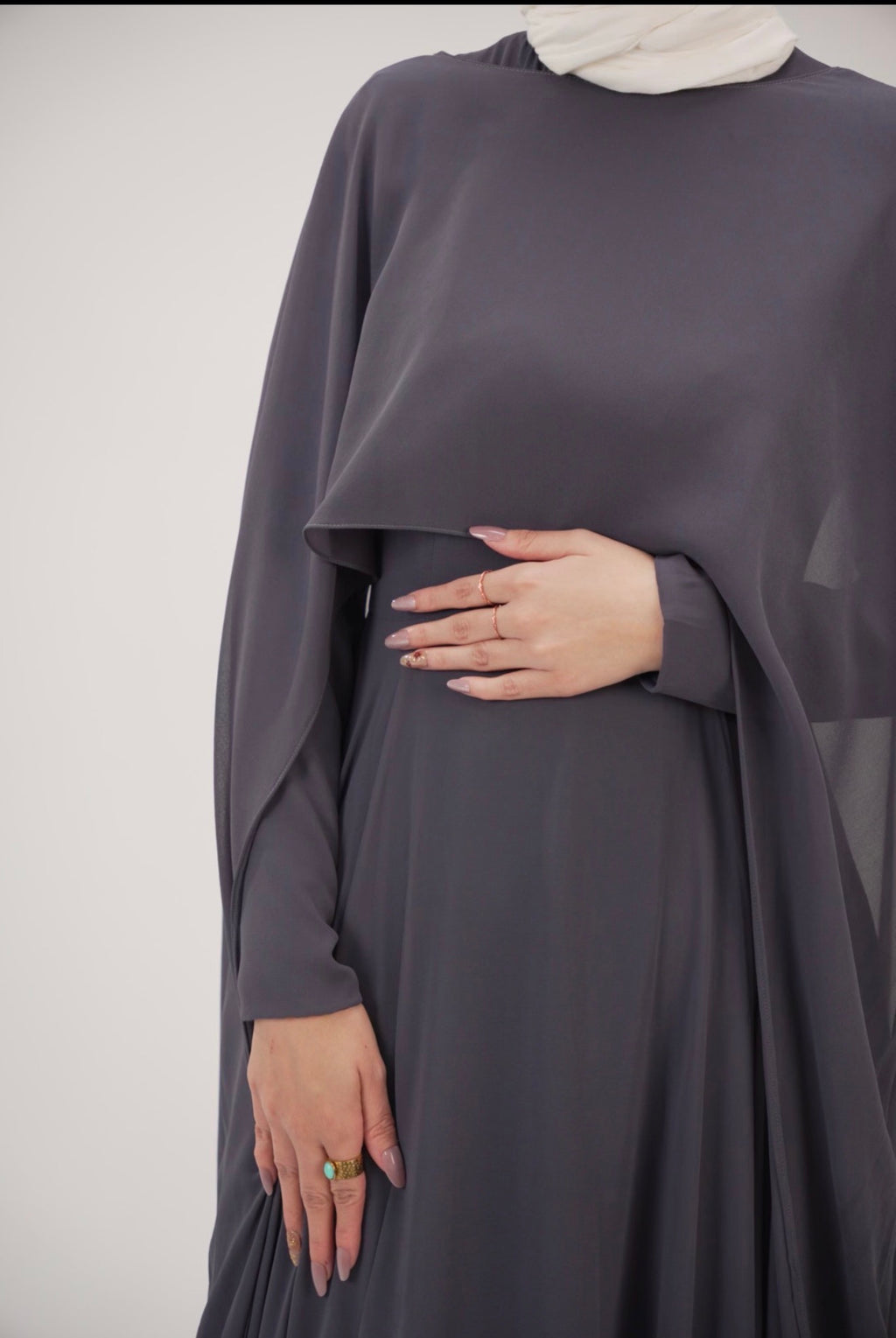 The Charcoal Ethereal Chiffon Dress