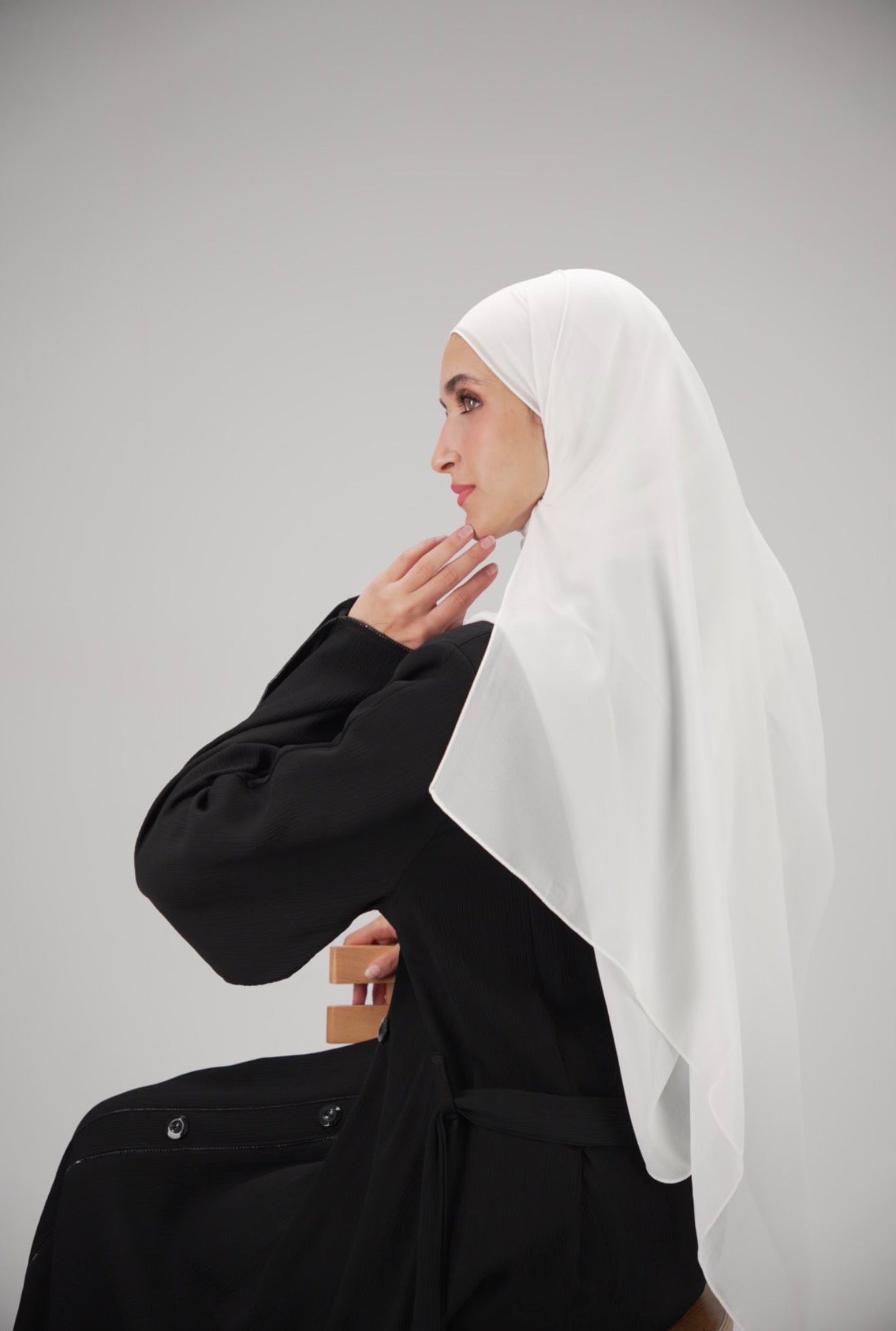 Premium Chiffon Scarf – Soft White