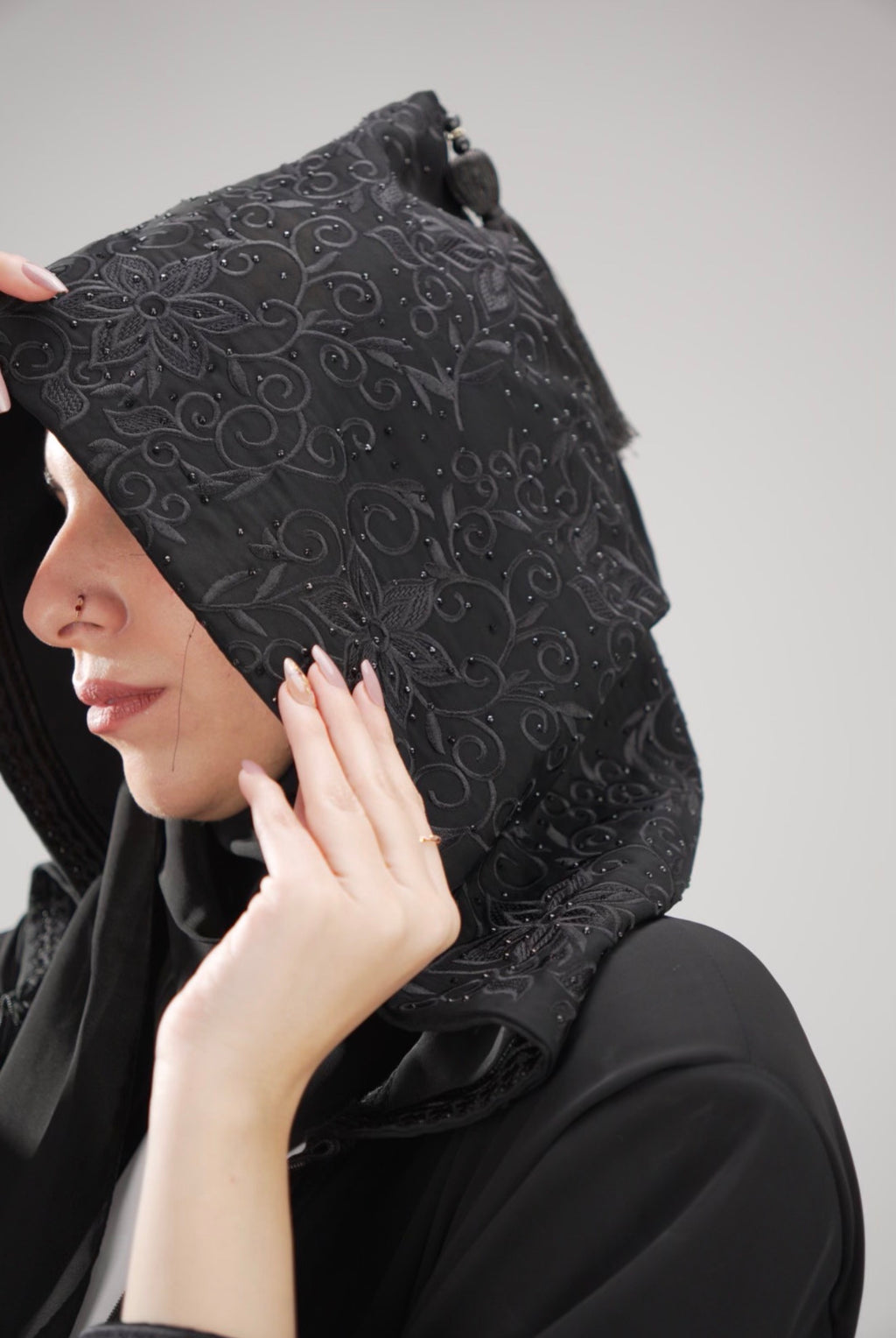 The Eclipse Hooded Abaya – Premium Korean Silk