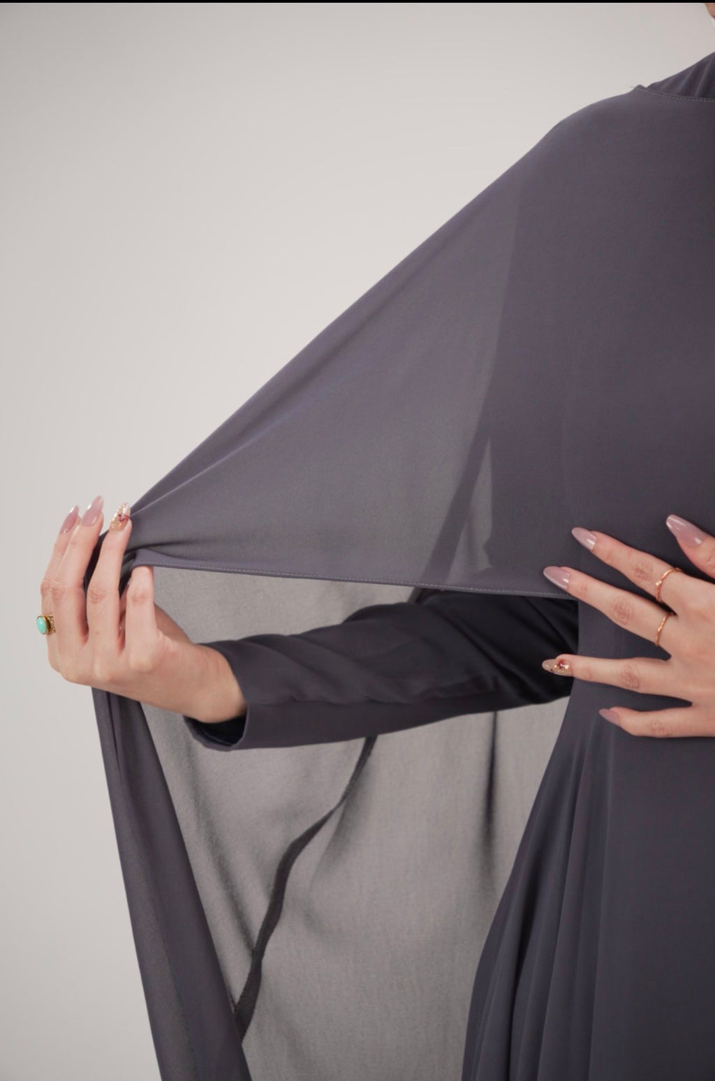 The Charcoal Ethereal Chiffon Dress