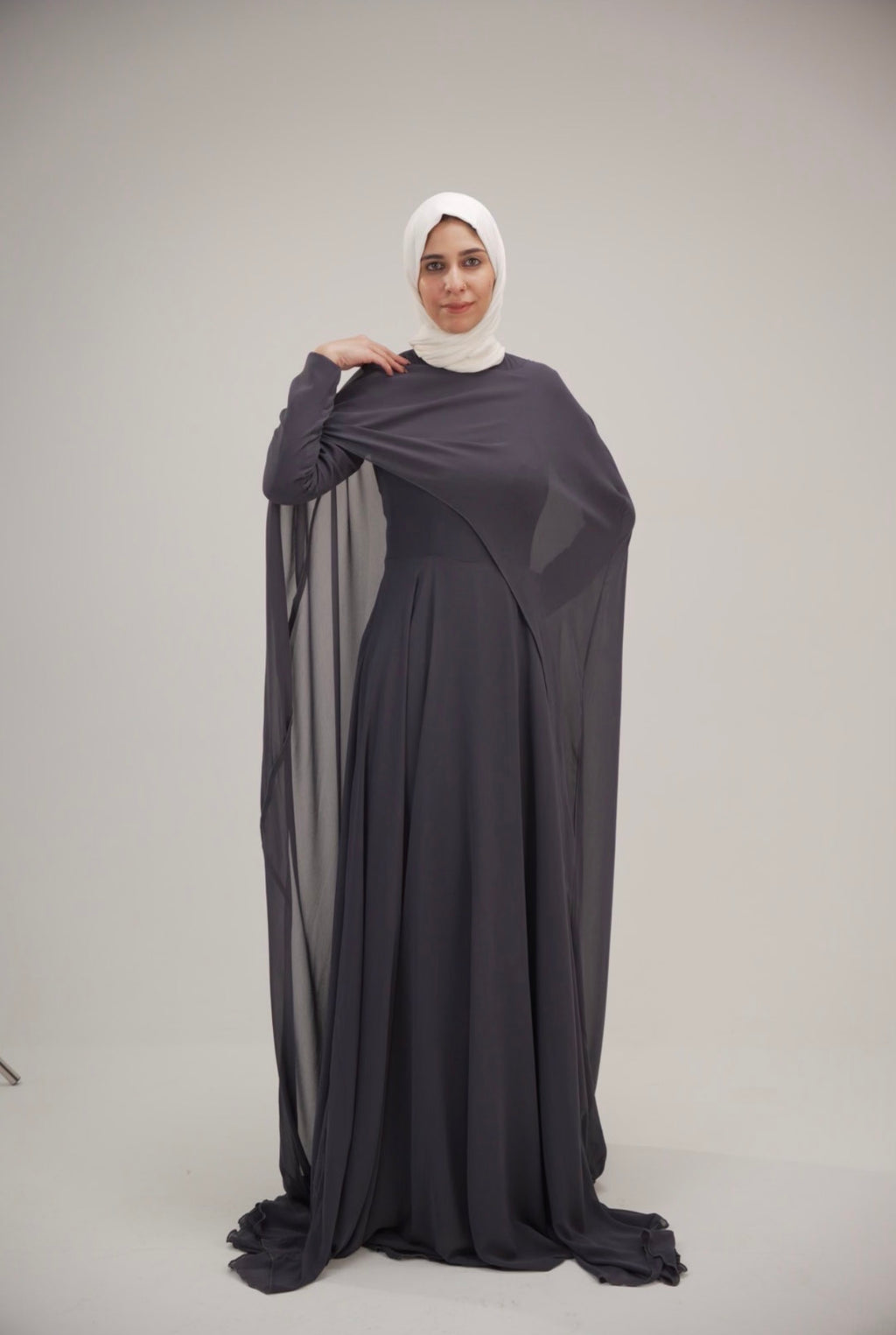The Charcoal Ethereal Chiffon Dress