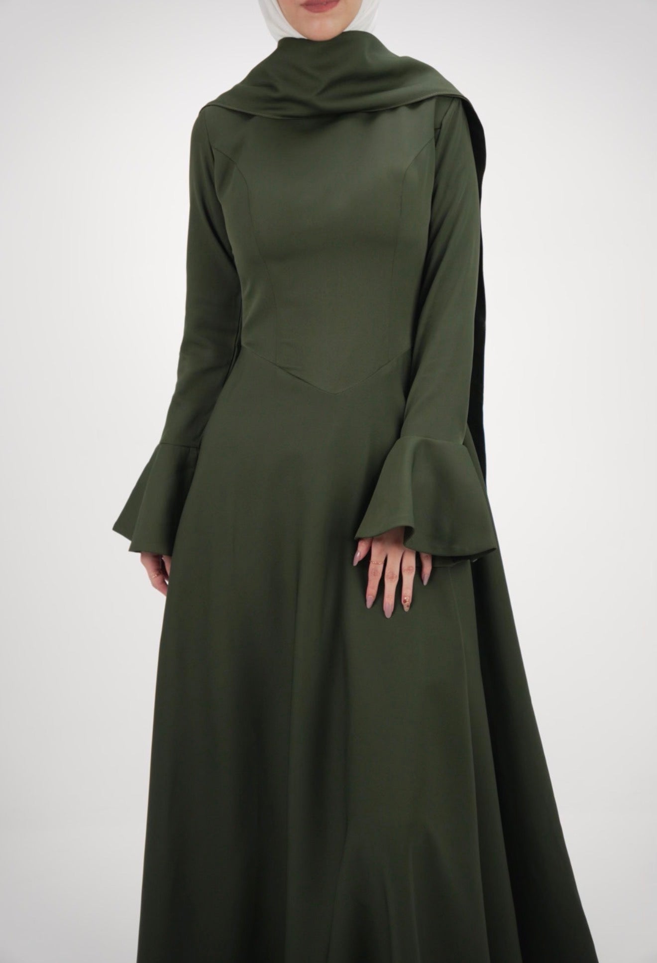 The Sculpted Crepe Evening Dress