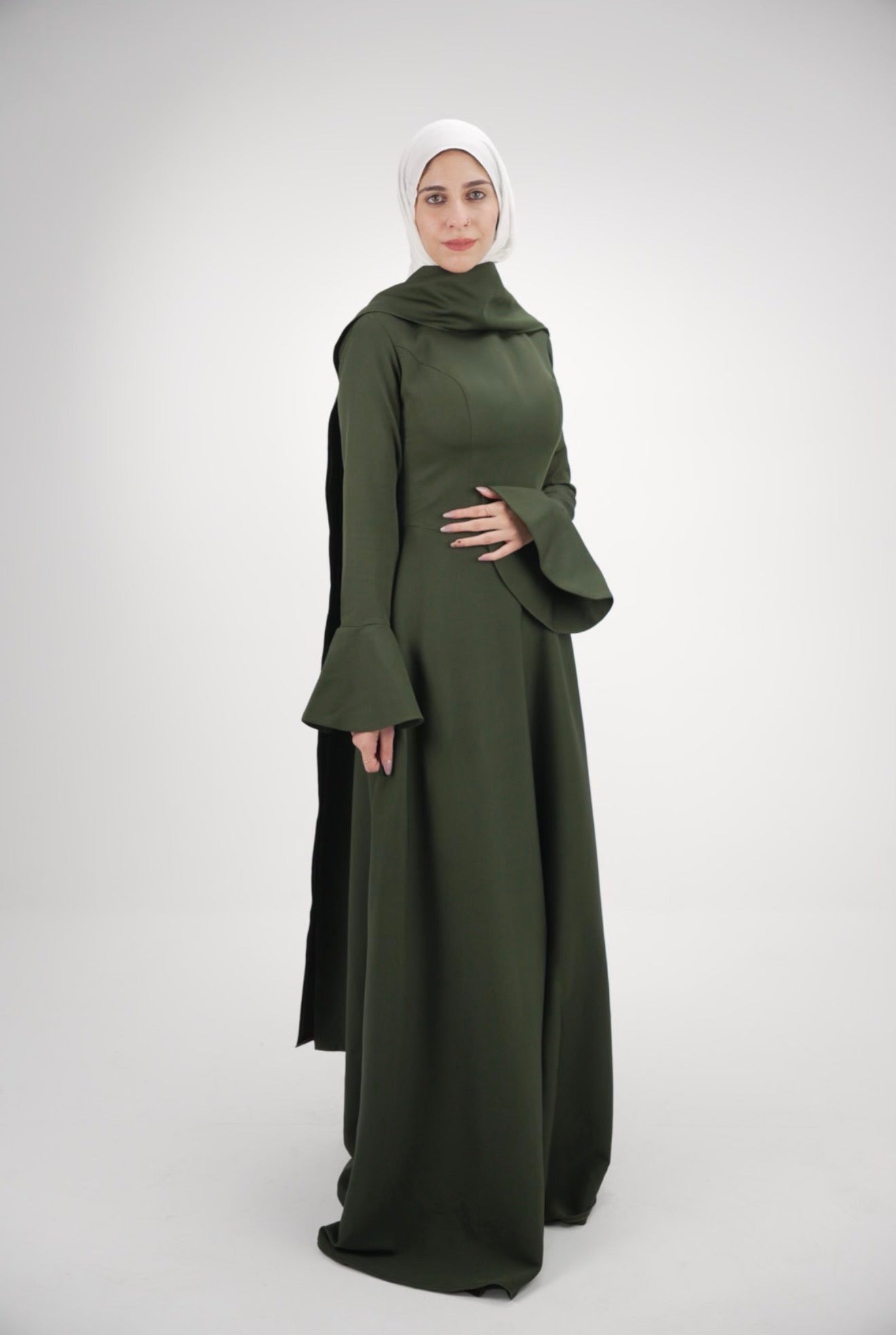 The Sculpted Crepe Evening Dress