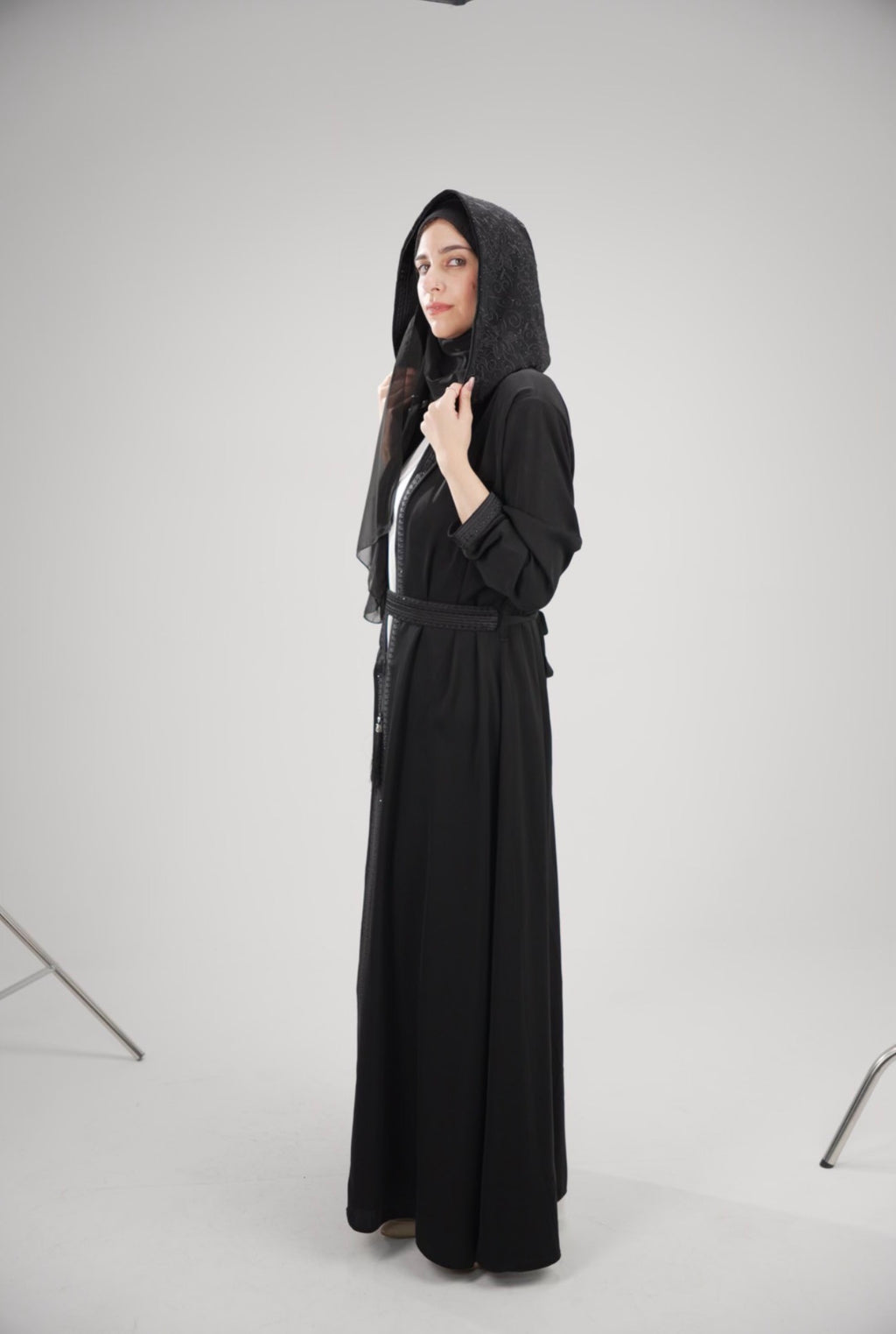 The Eclipse Hooded Abaya – Premium Korean Silk