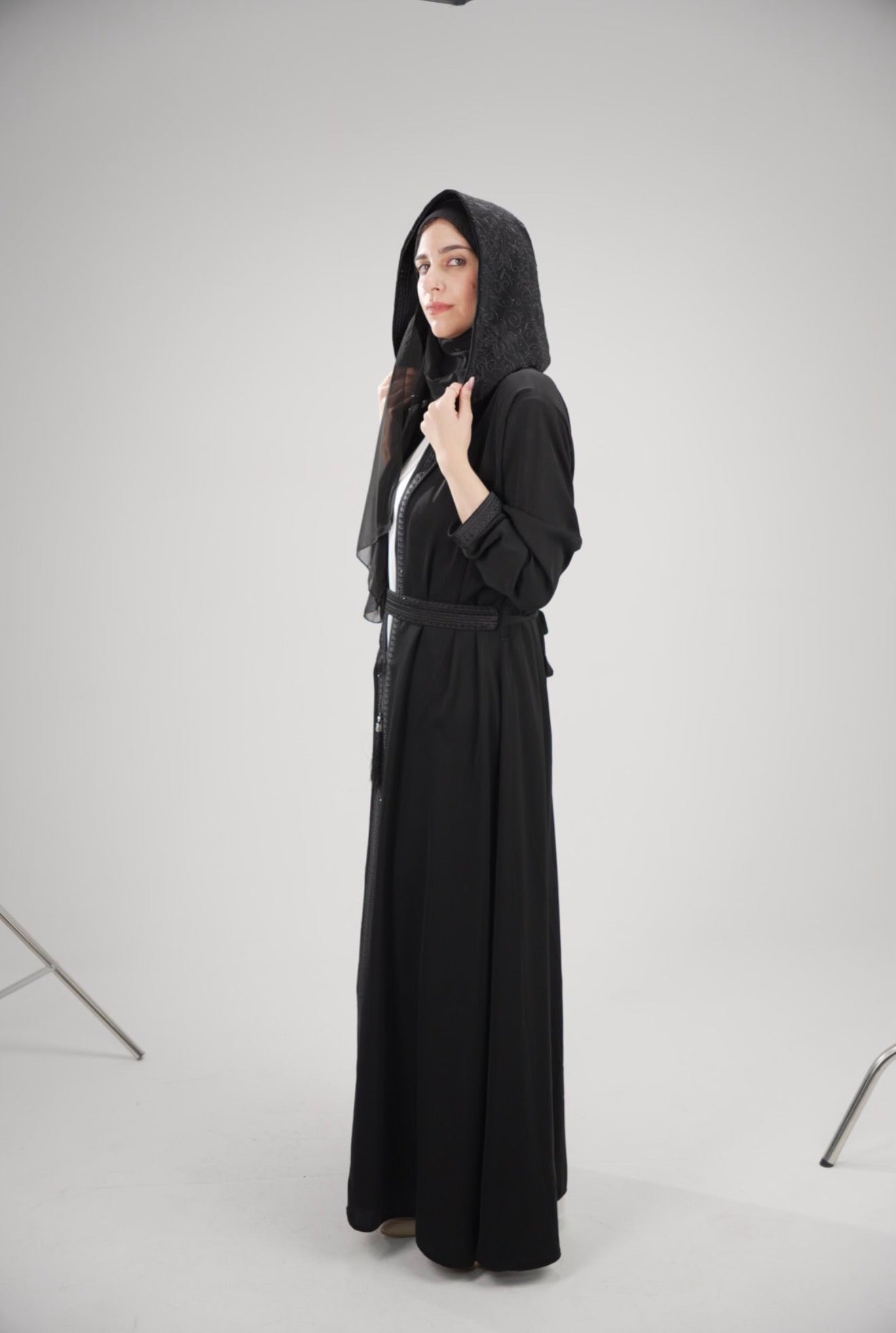 The Eclipse Hooded Abaya – Premium Korean Silk