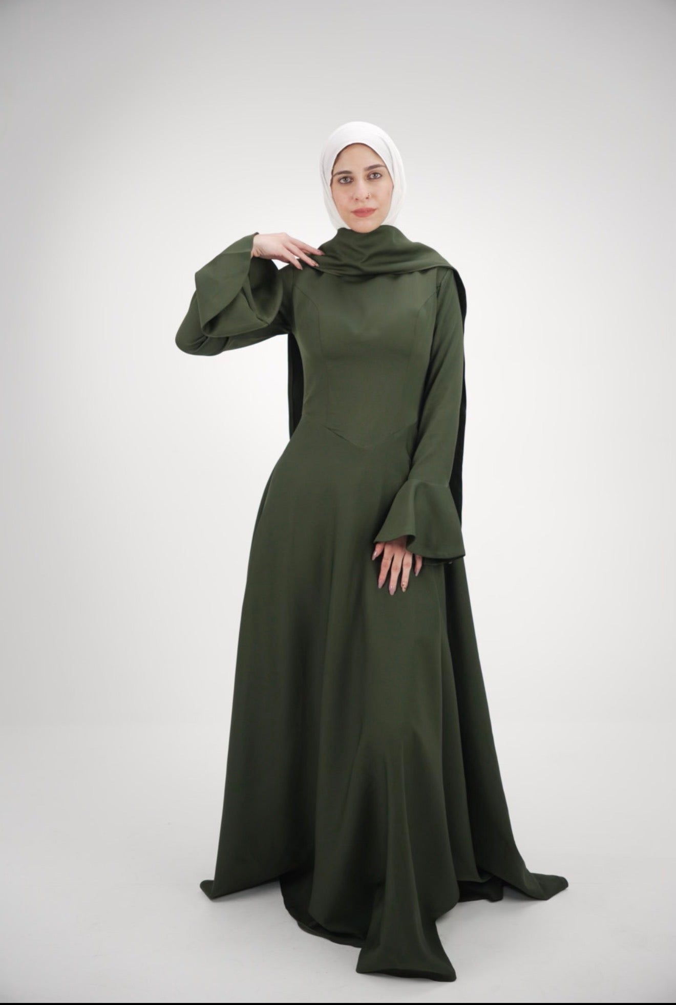 The Sculpted Crepe Evening Dress