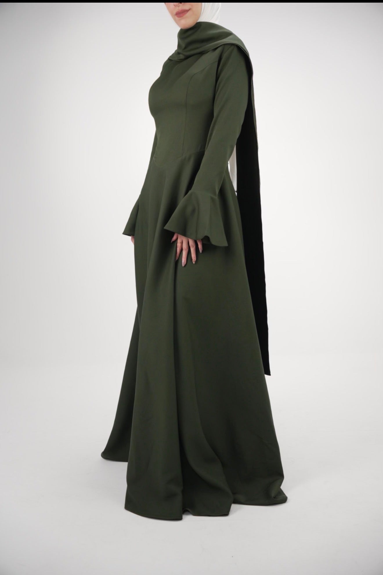 The Sculpted Crepe Evening Dress